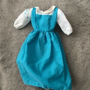 Disney Beauty and the Beast Blue and White Doll Dress